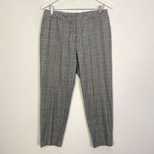 CLEARANCE - Basler Gray Wool Blend Plaid Pull On Pants